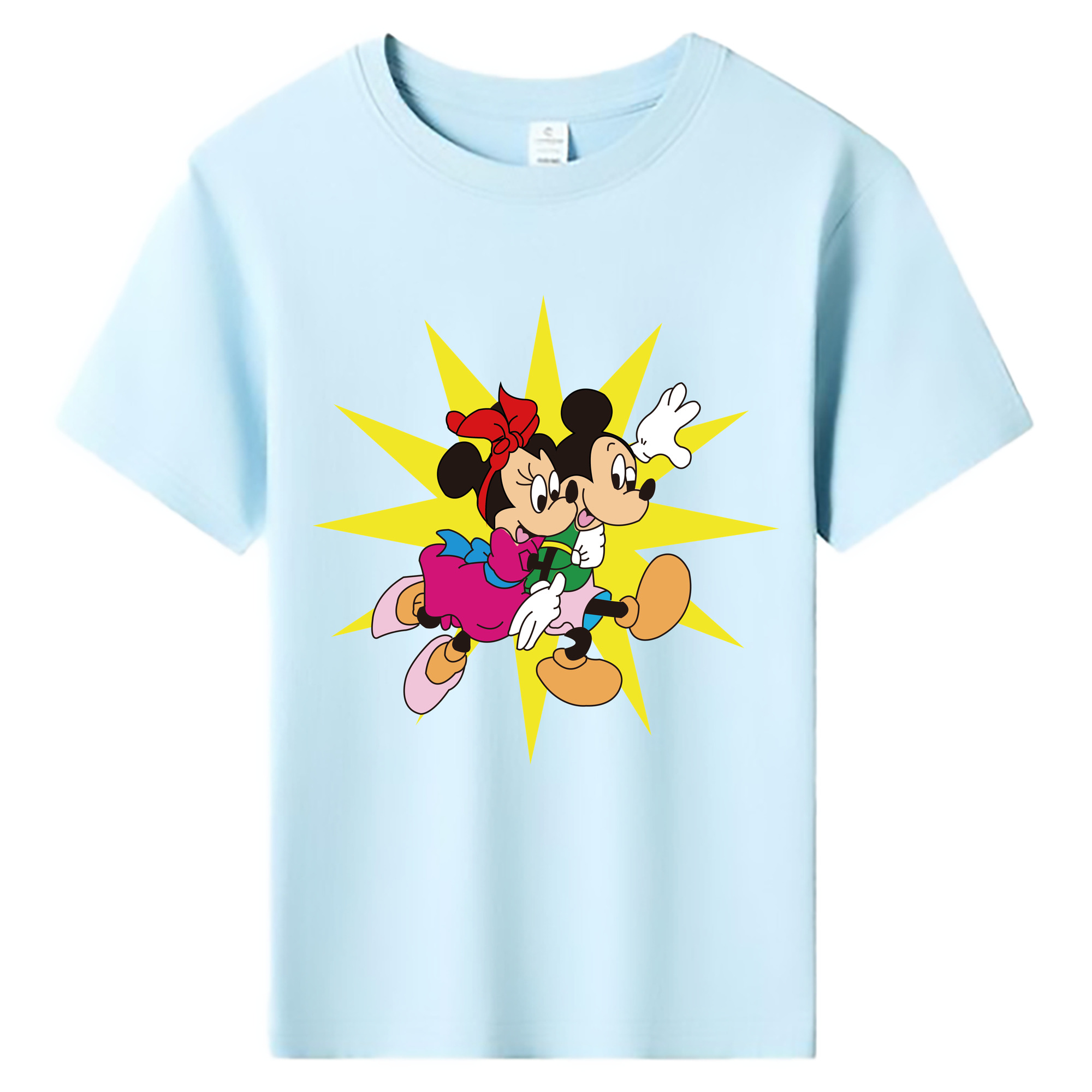 ミッキーマウス Mickey Mouse 綿100％キッズTシャツ（フロントプリント）